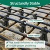 Strasee 100Pcs 1-3/16" Snap Rebar Chairs Plastic Rebar Concrete Chair