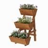 Dawnyard 3-Tiers Wooden Raised Garden Bed, Tiered Planter Box, Vertical