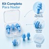Tapones de Oídos y Pinza Nasal para Natación, Set de
