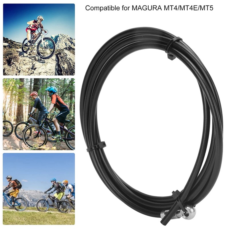 Cerlingwee 2m Bicycle Brake Hose DIY Bicycle Hydraulic Hose Black