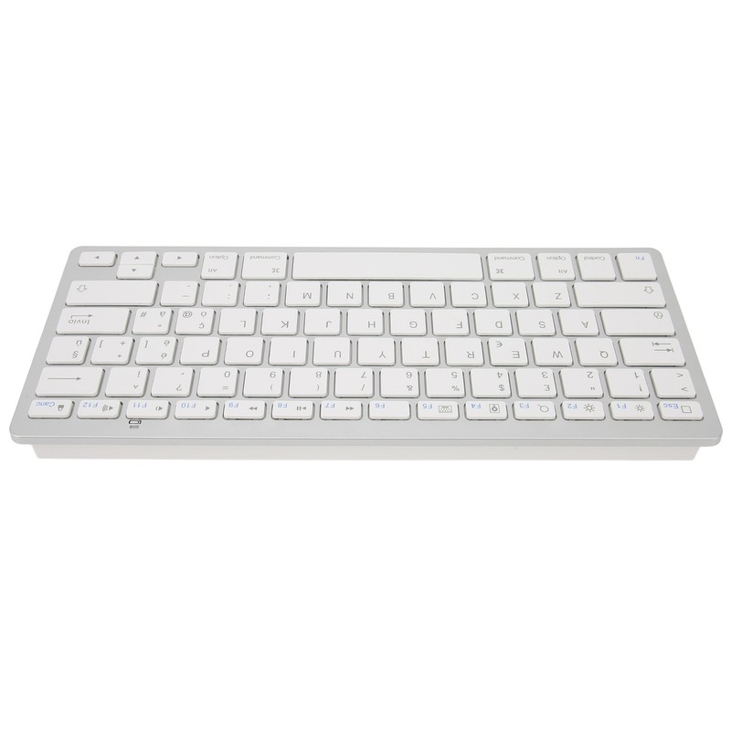 Wireless Keyboard Mini 78 Keys Ultra Thin Portable White Computer