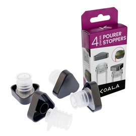 Koala Wine Stopper and Antigoteo Black-4 Pieces, One Size