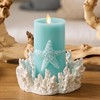 Luminara Embossed Starfish Flameless LED Candle Moving Flame Pillar Unscented