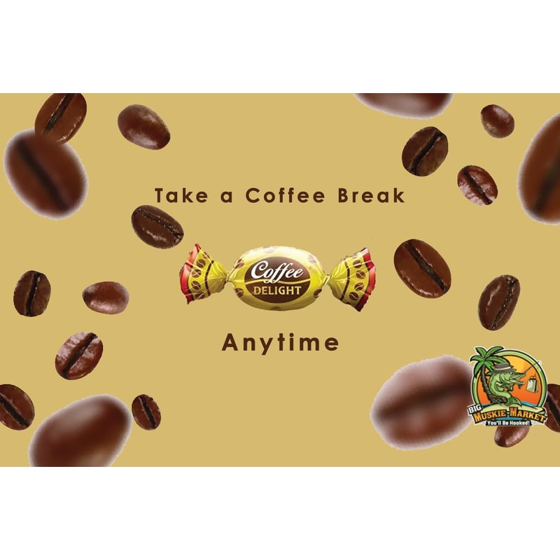 Coffee Delight Hard Candy Coffee Snacks, Colombian Coffee, Individually Wrapped,