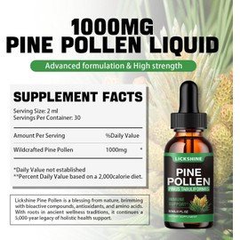 2 Pack Pine Pollen Tincture - Organic Pine Pollen Powder Liquid Drops Extract for Immune Support, Sugar Free Natural Herbal Supplement - Vegan Pine Pollen Drops 4 Fl.Oz.