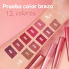 Labial Mate 12 piezas, Brillo de Labios Indelebles de Larga