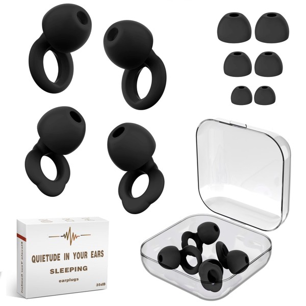 HMKJWY 2 Sets Noise Cancelling Ear Plugs for Sleeping Reusable