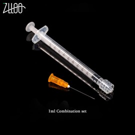 1ml/cc Plastic Tube with 25G-25mm Head, Disposable Luer-Lock Independent Packaging, Easy to Use (Pack of 100)