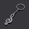 HugeDE 6 Pcs Musical Symbol Metal Key Rings Keyrings Keychains