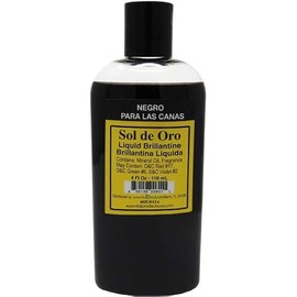 Sol de Oro Liquid Brillantine 4 fl oz. Negro para las Canas