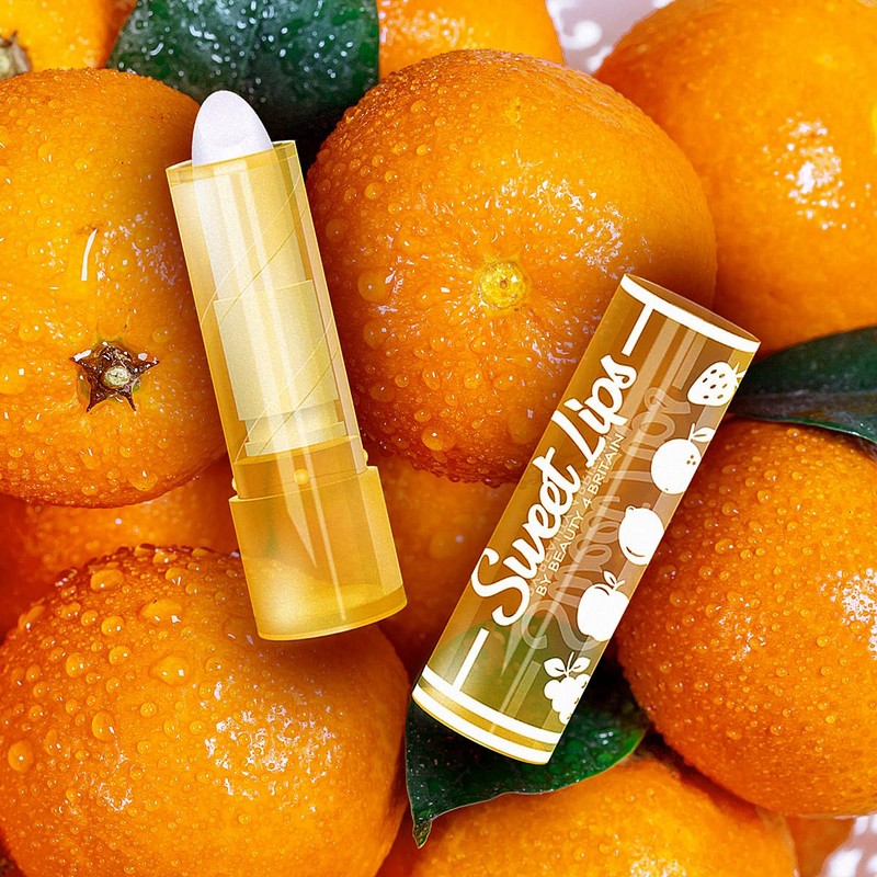 Beauty4Britain Sweet Lips Lip Balm Set, 5 Fruity Flavours, Long-Lasting
