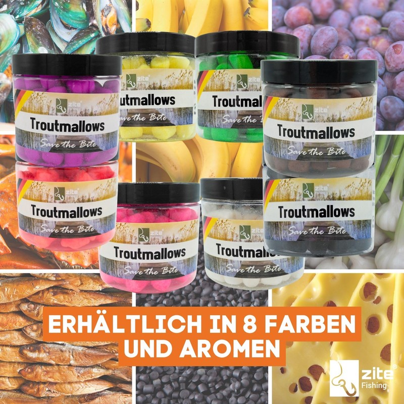 Zite Fishing Trout Mallows Trout Bait, High Catching Trout Dough,