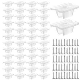 Editbar 100 Stück Wsserdichter LED-Lichtstreifenclips – LED Lichtleisten Halterung, Durchscheinend, für 5 mm bis 6mm Streifen, PP Material,Neon Halterung Inklusive Schrauben, Ideal für Innen & Außen