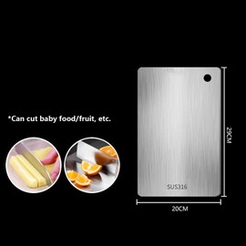 Yolispa 3pcs Stainless Steel Cutting Board Heavy Duty Chopping Board for Kitchen Countertop