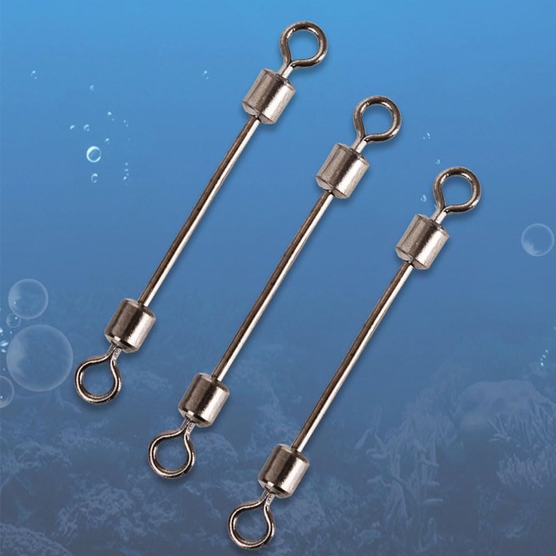 Fish Hook Flounder Shaft Fishing Lure Metal Pin Swivels S