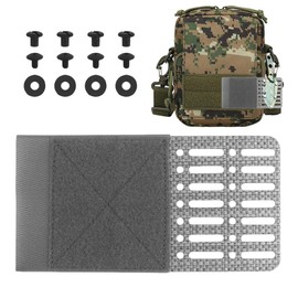 Vest Extended Panel Vest Cummerbund Extension Side Wing Tactical Vest Hook Looped Chest Side Molle Mounting Platform, Gray, 19*10cm / 7.48*3.93"