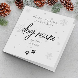 Happy Christmas to the best Dog Mum in the world Christmas Card | Xmas Cards | Cute Christmas Card | For Mum from the Dog | Pet Christmas Card For Mam