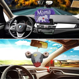 Flythww 2Pcs Set Freshie Molds, Cow Skull and MaMa Bear Car Freshie Molds, Oven Safe Silicone Molds Car Freshies Supplies Molds for Baking Aroma Beads, Resin, Candles, DIY Gifts, Home Decor