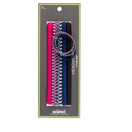 Scunci No Slip Headwraps (With 3 Bonus Elastics) - 5pk MULTI-COLORED