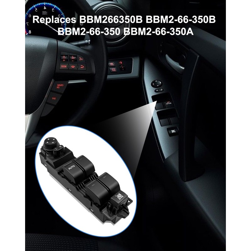 Master Power Window Switch Compatible with Mazda 3 2010 2011