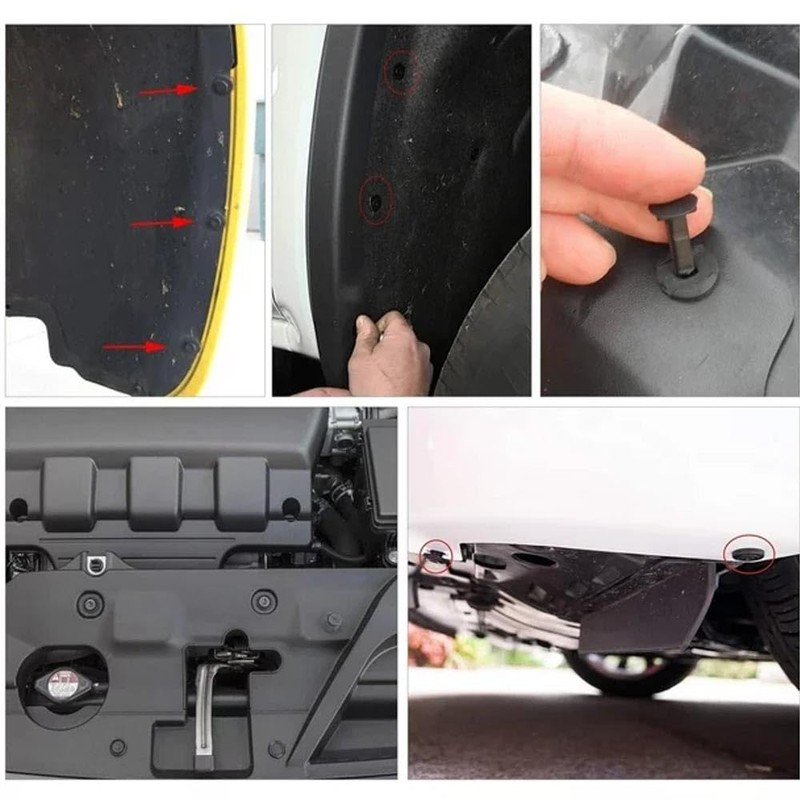 HiLiBoom Plastic Rivets Car Fender Bumper Clips Retaining Clips Rim