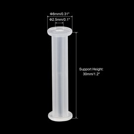 PATIKIL PCB Support Disc, Pack of 100, 30 mm/1.2 Inch Support Height Column PCB Spacer Insulation Board Stand Cylinder Plastic Support for PCB PCB, Clear