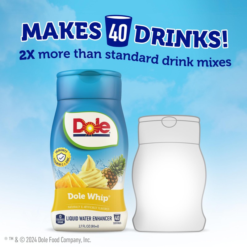 Dole Pineapple Whip Liquid Water Enhancer - Sugar Free &