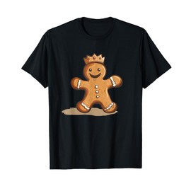 Funny Crowned Gingerbread King Costume for Boys and Girls T-Shirt
