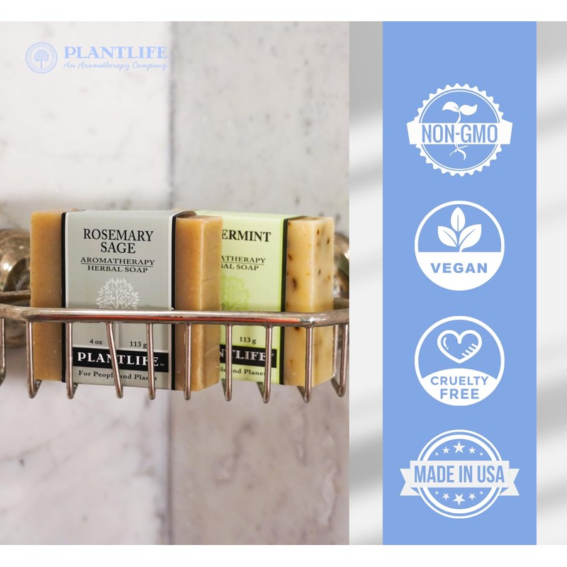 Plantlife Lemongrass Bar Soap - Moisturizing and Soothing Soap for
