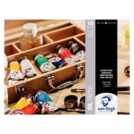 Van Gogh Oil Paper Pad, 111lb, Canvas Grain Paper, 10 Sheets, 11.8" x 15.7"