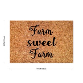 SILYHEART Farm Sweet Farm Coir Doormat Bible Verse Doormat Funny Thick Durable Non Slip Mat for Front Outdoor Indoor Home Entrance 24x36in