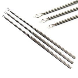 Set of 3 Medical Ear Cleaner Ear Wax Removal Kit Cleaning Ear Pick Curette Remover Tool Billeau Loops
