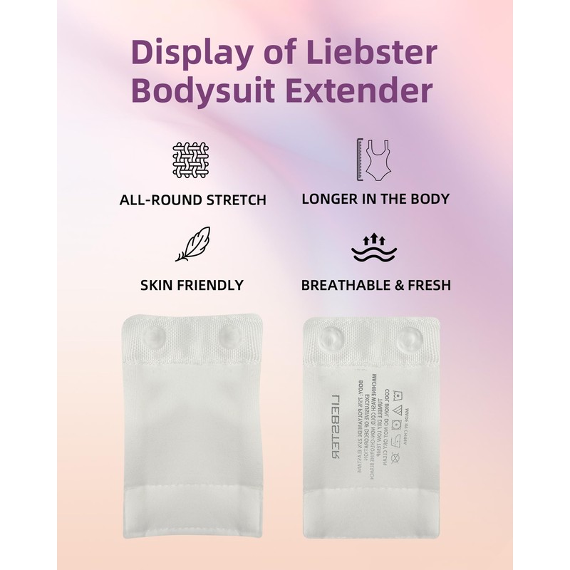 Liebster Shapewear Bodysuit Extender for Women - Adjustable Crotch &