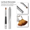 2pcs Retractable Lip Brush, Sealing Design Travel Lip Gloss Brush,