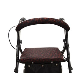 Spring Season Wheelchair Seat Cushion & Backrest, Ergonomic, Comfortable, Durable, Breathable, Waterproof, Easy Care - For Maximum Comfort & Support for Wheelchair Users (Red Lines)