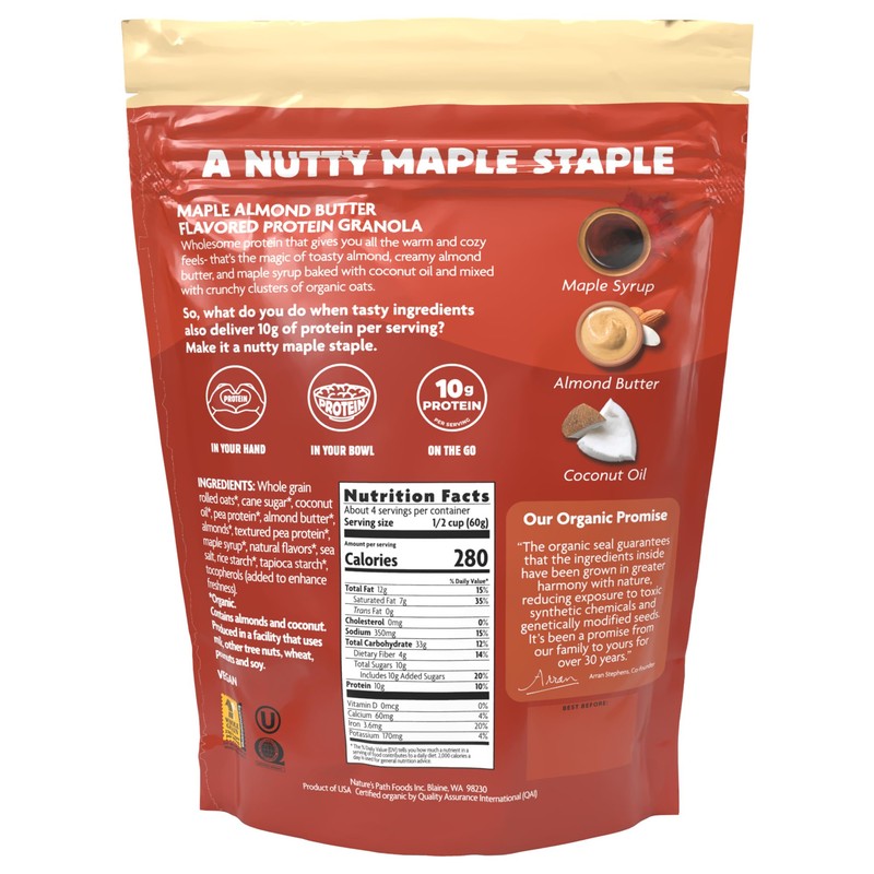 Nature's Path Organic Maple Almond Butter Protein Granola, 10 oz
