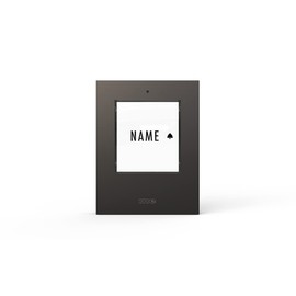 m-e Bell Push KTF-1 A for 1 Family House | Name Plate with Automatic Lighting | High-Quality Plastic Housing in Anthracite | Front Doorbell Bell Plate Surface-Mounted