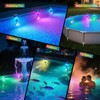 reffmov 2-in-1 Solar Pool Lights,16 Colors Solar Powered Submersible LED