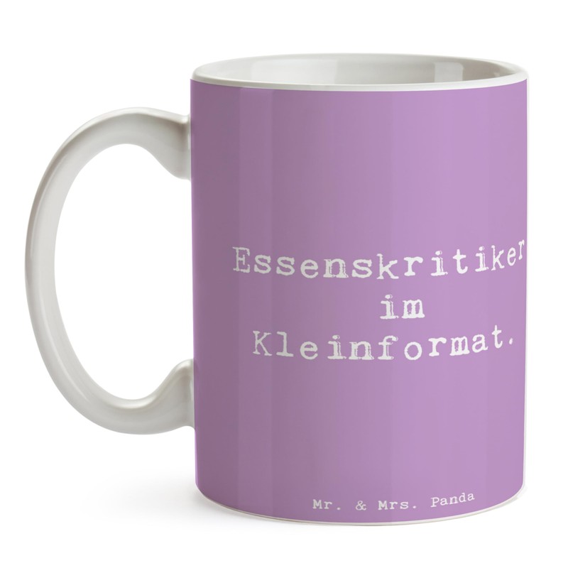Mr. & Mrs. Panda Tasse Spruch Kind Essenskritiker - Geschenk,