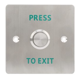 Momentary Push to Exit Button Switch Stainless Steel Panel Door Exit Button Access Control Lock System for Access Control Hollow Door