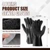 Teenyyou 4 Pairs Sewer Snake Gloves Non Slip and Reusable