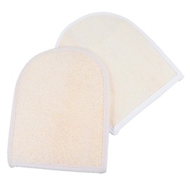 VICASKY 2pcs Loofah Body Scrub Glove Bath Brush Mitts for Shower Cleaning Exfoliating Brush Mitts Natural Sponge Gentle and Comfortable for Oily Dry Skin