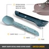 Yuko 27009 Outdoor Camping Tableware Switch Spoke Utensil Set, Stone