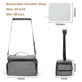 GEMIU Breast Pump Bag for Spectra S1 and S2, Pumping Bag with Waterproof Mat Breast Pump Storage Bag Case for Working Moms Travel Family Use Grey