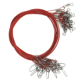 Fishing Wire Leader Trace 100LB: 20pcs Stainless Steel Pike Fishing Leader Line Rig