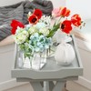 Tioncy 4'' x 4'' 24 Pcs Cube Clear Flower Vase