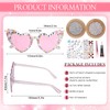 Jeere 3 Set Heart Shaped Sunglasses Cat Eye DIY Singer