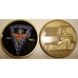 NAVY USS PROTEUS AS-19 SUBMARINE CHALLENGE COIN