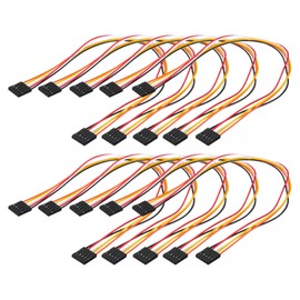 MECCANIXITY Female to Female 5Pin Breadboard Jumper Wire 2.54mm Pitch Single Row Ribbon Cable 30cm Long Breadboard Ribbon Cables for Breadboard Electronic Projects Pack of 10,Multicolored