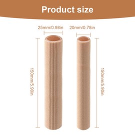 WMUVAZA Toe Protection, Pack of 4 Toe Protection, Toe Cushion Tube, Tube Bandage, Toe Caps, Toe Separator, Tube Bandage Pressure Protection, for Cushioning the Toe Visor, Corns